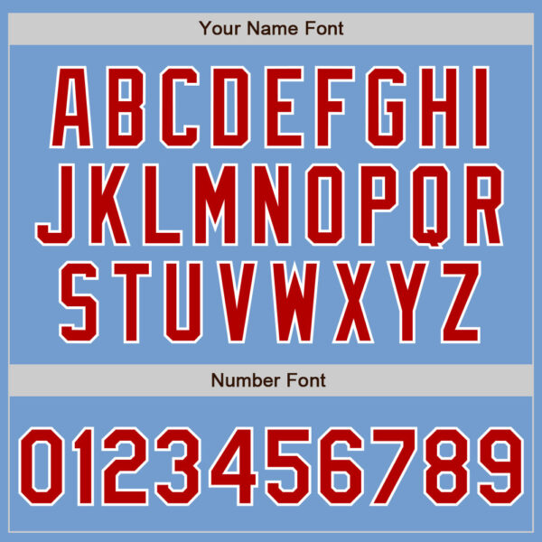 Custom Light Blue Red-White Authentic Baseball Jersey