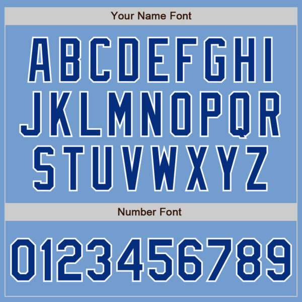 Custom Light Blue Royal-White Authentic Baseball Jersey