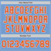 Custom Light Blue Orange-White Authentic Baseball Jersey