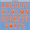 Custom Light Blue Orange-White Authentic Baseball Jersey