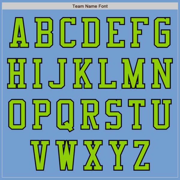 Custom Light Blue Neon Green-Black Authentic Baseball Jersey