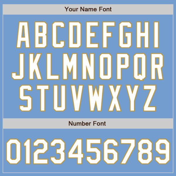 Custom Light Blue White-Old Gold Authentic Baseball Jersey