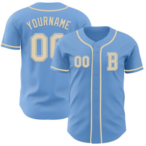 LightBlue0816_0afd91bd-b8a6-46da-bf85-e3eff45eb2f8 Custom Light Blue Cream Authentic Baseball Jersey