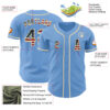 Custom Light Blue Vintage USA Flag-Cream Authentic Baseball Jersey
