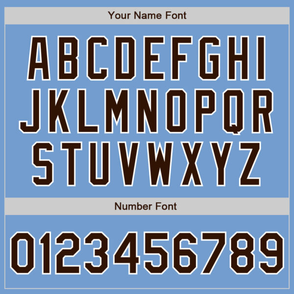 Custom Light Blue Brown-White Authentic Baseball Jersey