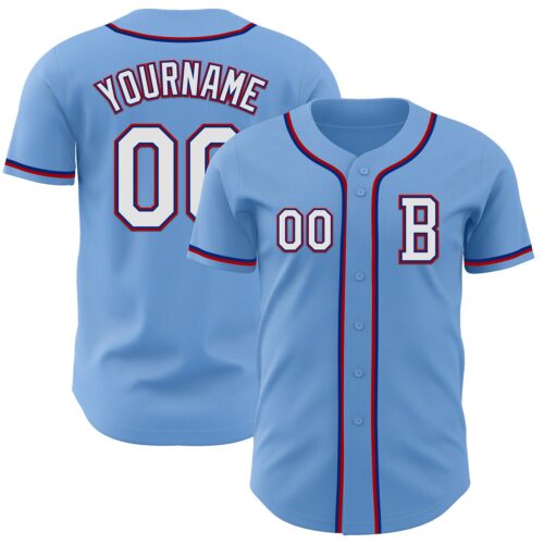 LightBlue0825_24b29331-cce0-4a9e-b3c4-d33ce80702ac Custom Light Blue Royal-Red Authentic Baseball Jersey