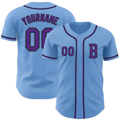 LightBlue0829_4faa54a1-d74f-47c7-a04d-9cc371c77ec1 Custom Light Blue Purple-Black Authentic Baseball Jersey