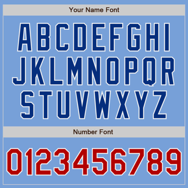 Custom Light Blue Red White-Royal Authentic Baseball Jersey