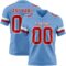 LightBlue0857 Custom Light Blue Red-White Authentic Football Jersey