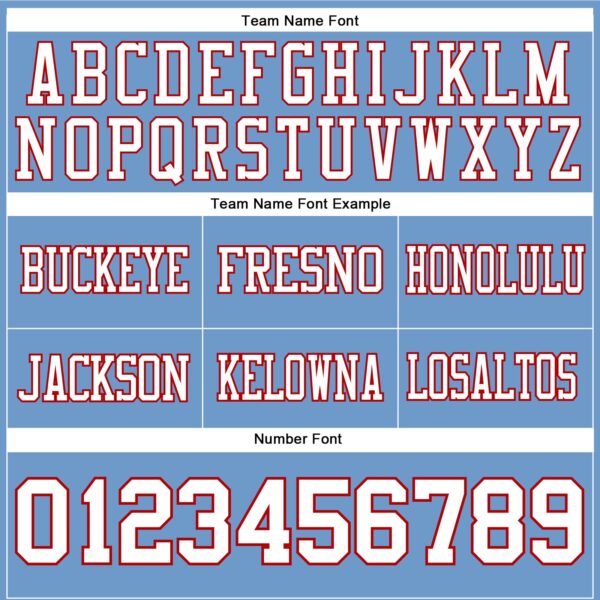 Custom Light Blue White-Red Authentic Football Jersey