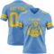 LightBlue0859-1 Custom Light Blue Yellow Authentic Football Jersey