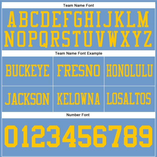 Custom Light Blue Yellow Authentic Football Jersey