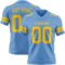 LightBlue0859 Custom Light Blue Yellow Authentic Football Jersey