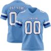 Custom Light Blue White-Royal Authentic Football Jersey