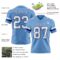 LightBlue0861-2 Custom Light Blue White-Royal Authentic Football Jersey