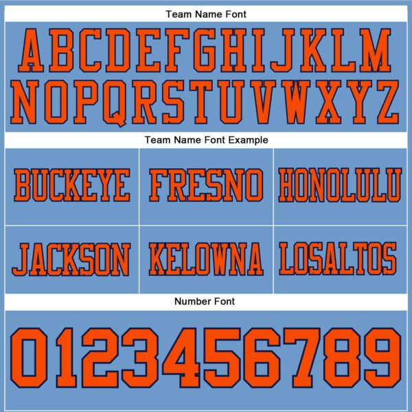 Custom Light Blue Orange-Navy Authentic Football Jersey