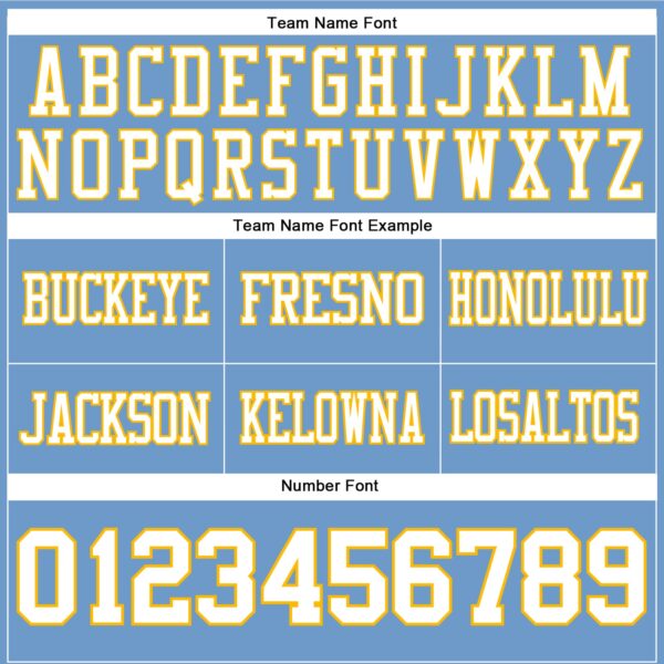 Custom Light Blue White-Gold Authentic Football Jersey