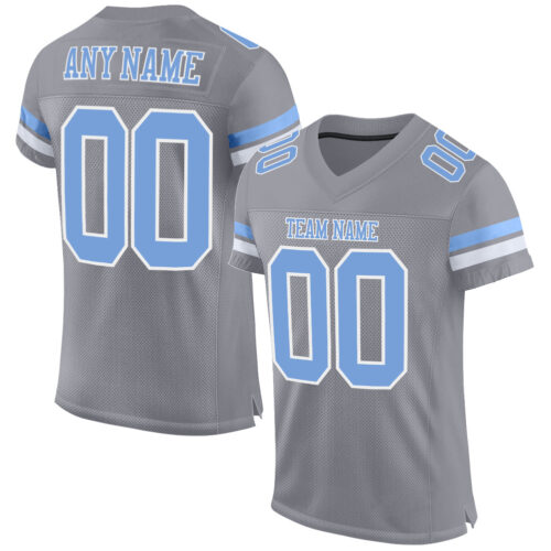 LightGray0036_1ee19215-4ee6-4afd-9fd0-5f111333db13 Custom Light Gray Light Blue-White Mesh Authentic Football Jersey