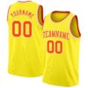 Custom Light Yellow Orange-White Authentic Basketball Jersey