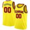 Custom Light Yellow Red-Royal Authentic Basketball Jersey