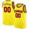 Custom Light Yellow Red-Black Authentic Basketball Jersey