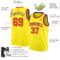 Custom Light Yellow Orange-Purple Authentic Basketball Jersey