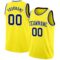 Custom Light Yellow Navy-White Authentic Basketball Jersey