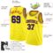 Custom Light Yellow Royal Red-White Authentic Basketball Jersey