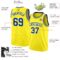 Custom Light Yellow Royal-White Authentic Basketball Jersey