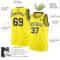 Custom Light Yellow Black-White Authentic Basketball Jersey
