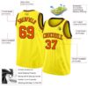 Custom Light Yellow Orange-Black Authentic Basketball Jersey