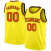 Custom Light Yellow Orange-Black Authentic Basketball Jersey