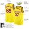 Custom Light Yellow Maroon-White Authentic Basketball Jersey