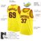 Custom Light Yellow Black-Orange Authentic Basketball Jersey