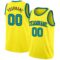 Custom Light Yellow Teal-Black Authentic Basketball Jersey