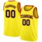 Custom Light Yellow Navy-Orange Authentic Basketball Jersey