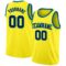 Custom Light Yellow Navy-Teal Authentic Basketball Jersey