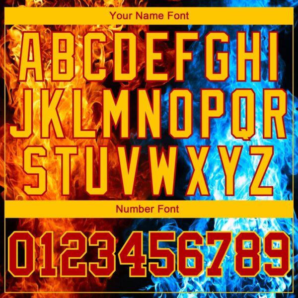 Custom Black Red Gold Royal-Light Blue Flame 3D Pattern Long Sleeve Performance T-Shirt