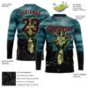 Custom 3D Pattern Halloween Horror Night Trick Treat Long Sleeve Performance T-Shirt