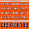 Custom Orange Navy-White Long Sleeve Authentic Football Jersey