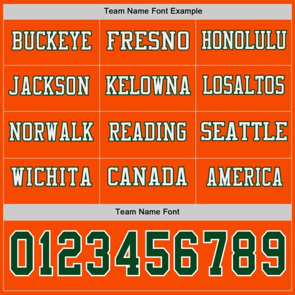Custom Orange Green-White Long Sleeve Authentic Football Jersey