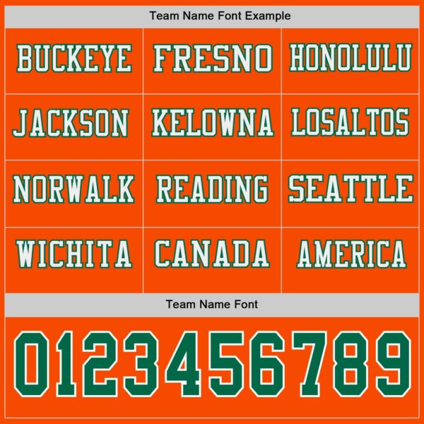 Custom Orange Kelly Green-White Long Sleeve Authentic Football Jersey