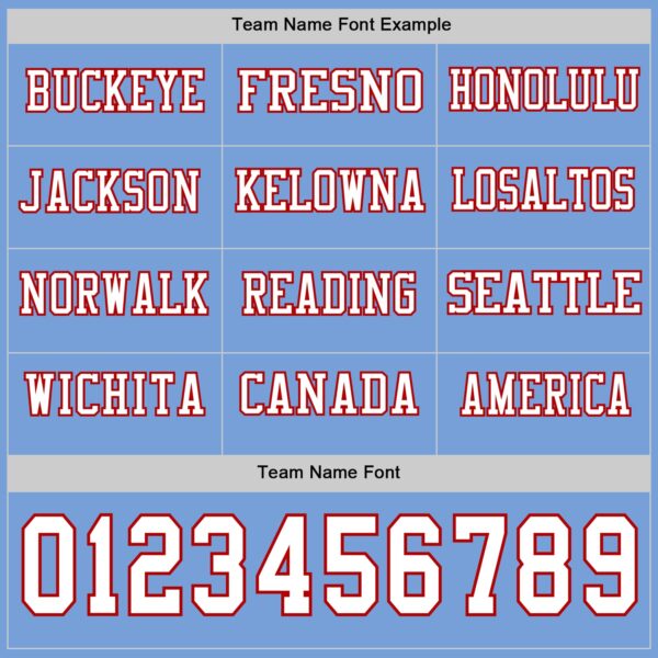 Custom Light Blue White-Red Long Sleeve Authentic Football Jersey