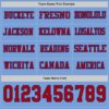 Custom Light Blue Red-Royal Long Sleeve Authentic Football Jersey