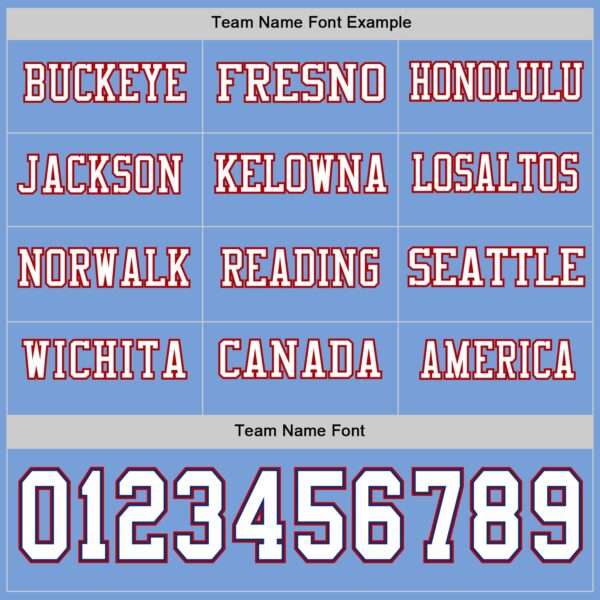 Custom Light Blue White Royal-Red Long Sleeve Authentic Football Jersey