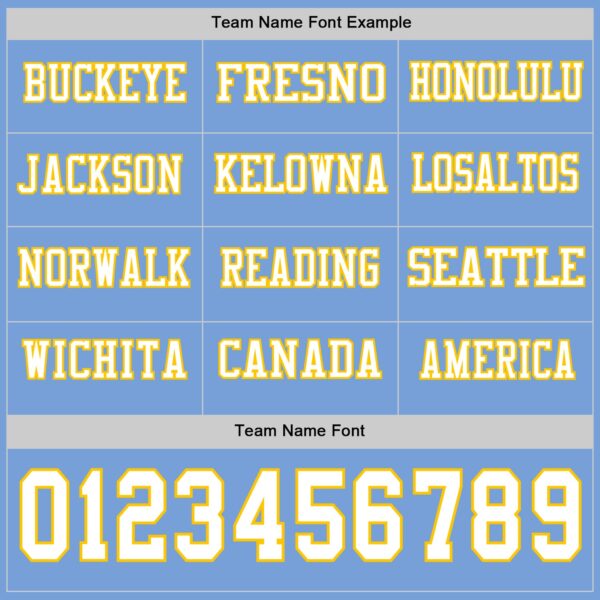 Custom Light Blue White-Yellow Long Sleeve Authentic Football Jersey