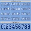 Custom Light Blue Royal-White Long Sleeve Authentic Football Jersey