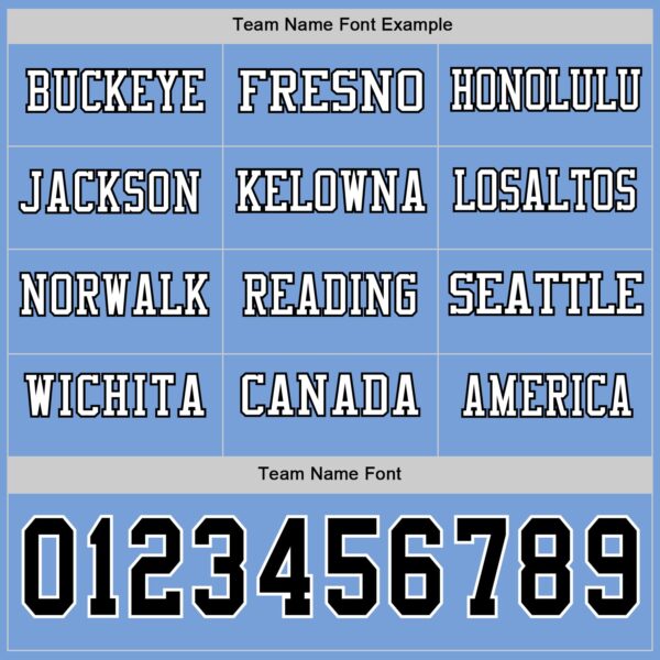 Custom Light Blue Black-White Long Sleeve Authentic Football Jersey