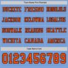 Custom Light Blue Orange-Black Long Sleeve Authentic Football Jersey