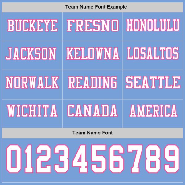 Custom Light Blue White-Pink Long Sleeve Authentic Football Jersey